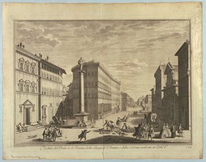 Veduta di Firenze, Tavola da "Scelta di XXIV Vedute delle principali contrade, piazze, chiese, e palazzi della Città di Firenze" da after Giuseppe Zocchi