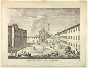 Veduta di Firenze, Tavola da "Scelta di XXIV Vedute delle principali contrade, piazze, chiese, e palazzi della Città di Firenze" da after Giuseppe Zocchi
