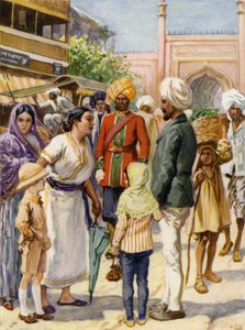 In un bazar indiano da after Gordon Frederick Browne