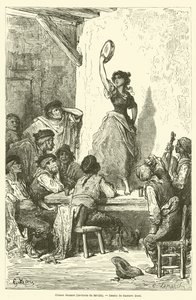 Gitana danzante, dintorni di Siviglia da Gustave after Dore
