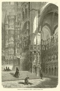 Interno della cattedrale di Toledo da Gustave after Dore