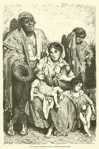 Una famiglia di mendicanti a Jaén