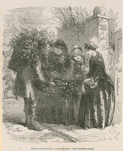 Il venditore di vischio (incisione) da after Hablot Knight Browne