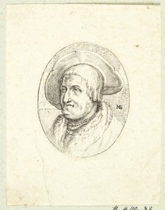 Ritratto fantastico di un vecchio con cappello da after Hendrick Goltzius