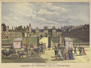 Arrivo del Presidente della Francia al Palazzo di Fontainebleau da after Henri Meyer