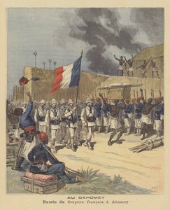 Ingresso della bandiera francese ad Abomey, Dahomey