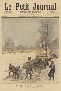 Parigi sotto la neve. Il fiume Senna ghiacciato