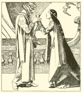 Belle Isoult e Sir Tristram bevono la pozione d