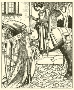 Sir Lancillotto ed Eloisa la Bella da after Howard Pyle