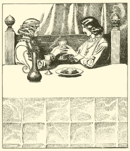 Sir Tristram siede con Sir Launcelot