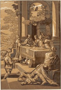 Il Ricco e Lazzaro (Pannello Destro) da after Jacopo Bassano John Baptist Jackson