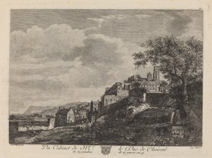 Veduta di una città collinare da after Jan van der Heyden Jeanne Deny