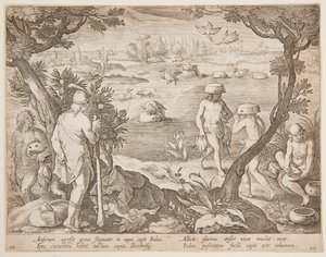 Catturare Oche da after Jan van der Straet, called Stradanus