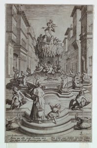 Fontana del Nettuno, Firenze da after Jan van der Straet, called Stradanus