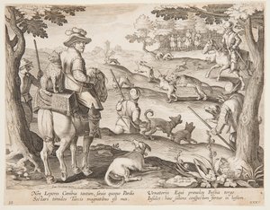 Caccia al coniglio da after Jan van der Straet, called Stradanus