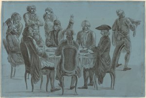Il pasto dei filosofi da after Jean Huber