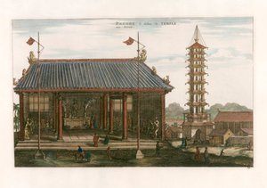 Interno di una pagoda da after Johannes Nieuhof