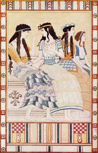 Dame della corte minoica, illustrazione da 