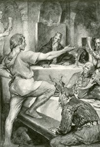 Beowulf risponde altezzosamente a Hunferth da after John Henry Frederick Bacon