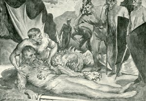 La morte di Beowulf da after John Henry Frederick Bacon
