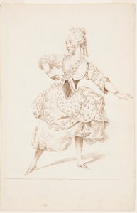 Una ballerina, Mademoiselle Marie Allard da after Louis Carrogis, called Carmontelle