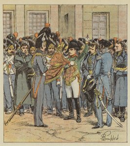 Addio di Napoleone alla sua Guardia a Fontainebleau da after Louis Charles Bombled