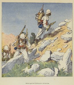Avanguardia di fanteria di marina da after Louis Charles Bombled