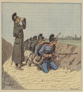 Bavaresi nella trincea da after Louis Charles Bombled