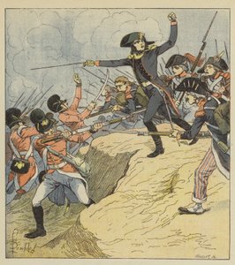 Bonaparte ferito a Tolone da after Louis Charles Bombled