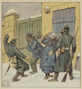 Brutalità prussiane a Beaugency da after Louis Charles Bombled