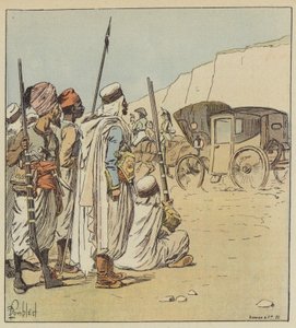 Questa carrozza stupiva molto gli arabi da after Louis Charles Bombled