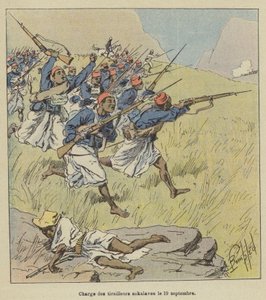 Carica dei tiratori Sakalava il 19 settembre da after Louis Charles Bombled