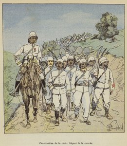 Costruzione della strada, partenza della corvée da after Louis Charles Bombled
