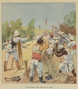 Costruzione di una strada dal genio da after Louis Charles Bombled