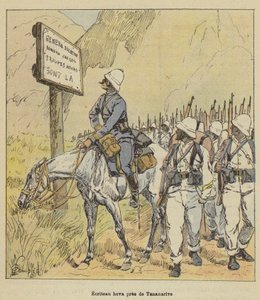 Cartello Hova vicino a Tananarive da after Louis Charles Bombled