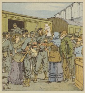 Imbarco dei franchi tiratori di Parigi da after Louis Charles Bombled