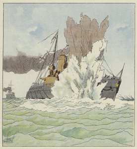 Esplosione del Petropavlosk da after Louis Charles Bombled