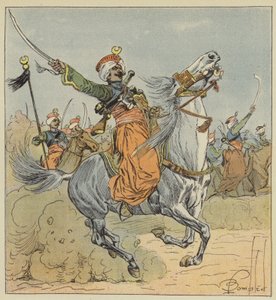Guardia imperiale, Mamelucco, Squadrone attaccato al reggimento di cacciatori a cavallo da after Louis Charles Bombled