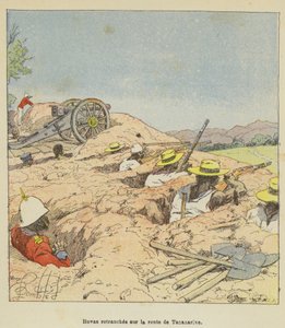 Hovas trincerati sulla strada di Tananarive da after Louis Charles Bombled