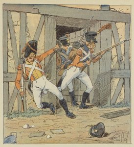 Fanteria svizzera, Granatiere del 1° reggimento, Fuciliere del 2° e 3° reggimento da after Louis Charles Bombled