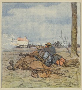 La morte del colonnello Girard da after Louis Charles Bombled