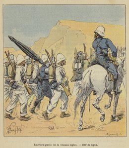 La retroguardia della colonna leggera, 200a di linea da after Louis Charles Bombled