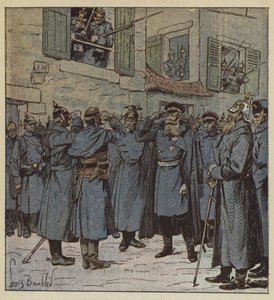Il capitano Pendezec e il generale Treskow da after Louis Charles Bombled