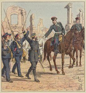 Il capitano de Marolles e il generale Stessel da after Louis Charles Bombled