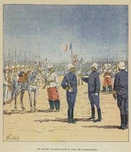 Il colonnello Bouguie riceve la croce di commendatore da after Louis Charles Bombled