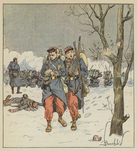 Il furiere Delorme, ferito, si ritira sotto i colpi da after Louis Charles Bombled