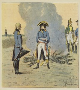 Il giovane generale vedendolo ufficiale del genio, gli diede una commissione relativa al mestiere da after Louis Charles Bombled