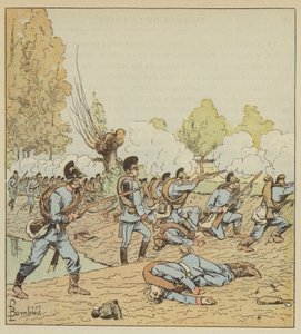 I tedeschi attaccano il parco delle Dames-Blanches da after Louis Charles Bombled