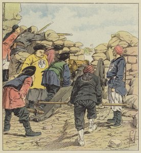 I cinesi bombardano le legazioni da after Louis Charles Bombled