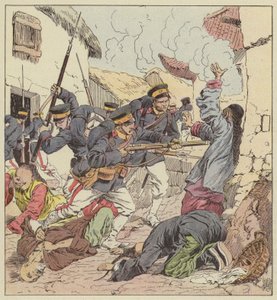 I giapponesi massacrano i cinesi di Port-Arthur da after Louis Charles Bombled